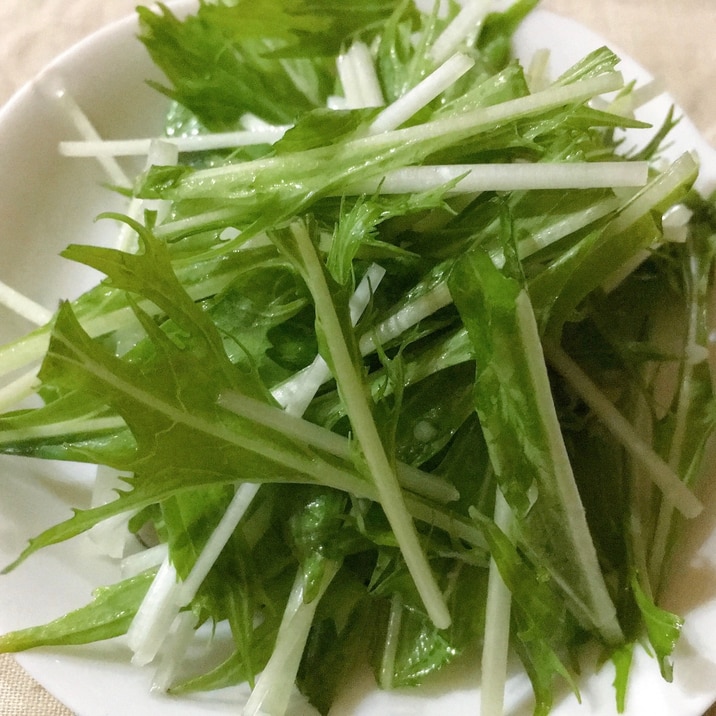 サラダ水菜の中華風和え